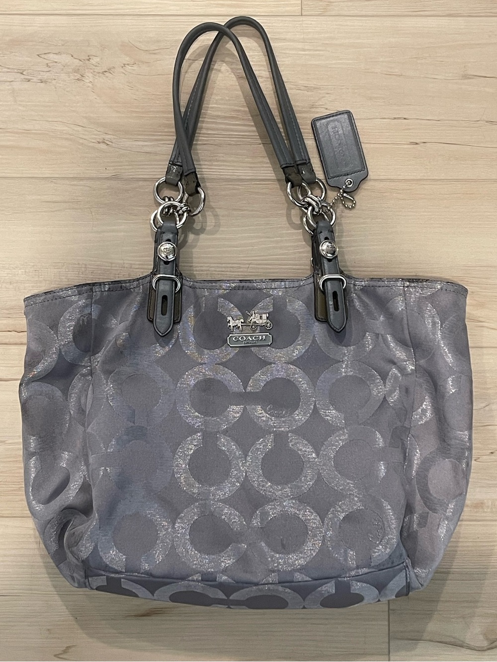 Coach Mia tote bag silver